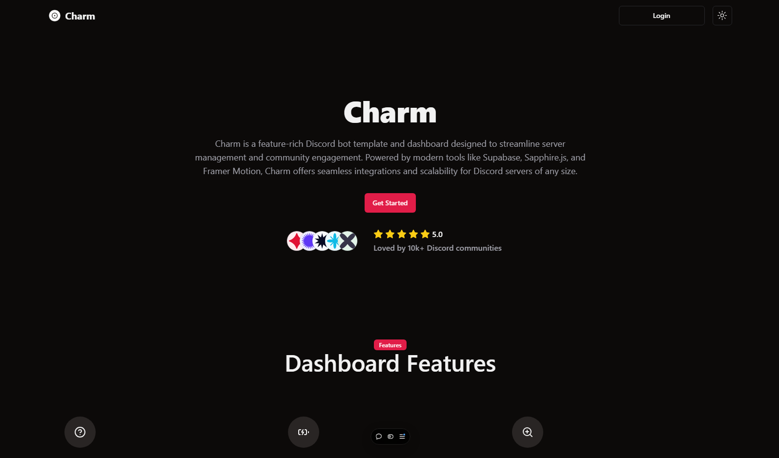 Charm – Discord Dashboard